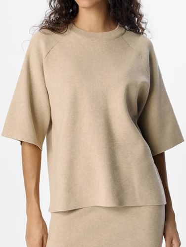 Toppar - Objreynard knit pullover – Humus/Melange