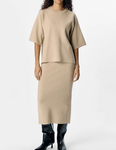 Toppar - Objreynard knit pullover – Humus/Melange