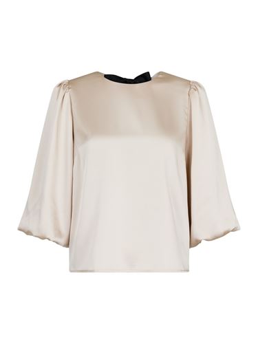 Blusar/Skjortor - Lorraine soft satin blouse – Champagne