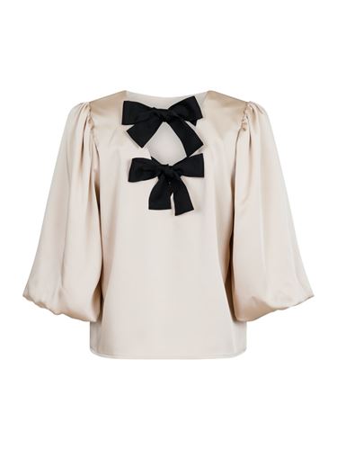 Blusar/Skjortor - Lorraine soft satin blouse – Champagne