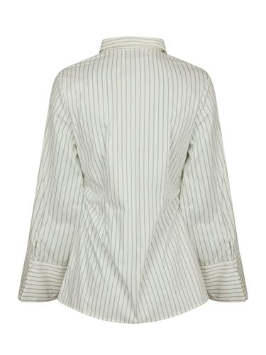 Blusar/Skjortor - Carolie stripe shirt – Dusty green