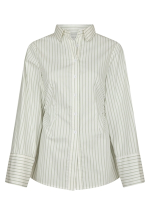 Blusar/Skjortor - Carolie stripe shirt – Dusty green