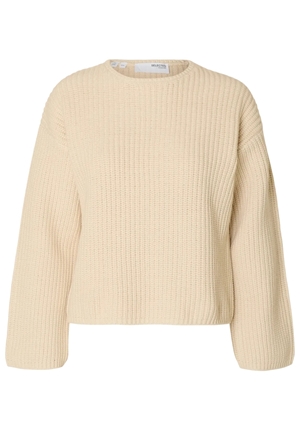 Tröjor/Koftor - SLFSelma Sus Knit O-neck – Birch