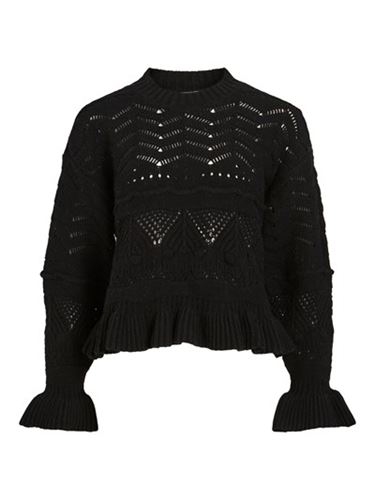 Tröjor/Koftor - Vicarmelia o-neck knit – Black