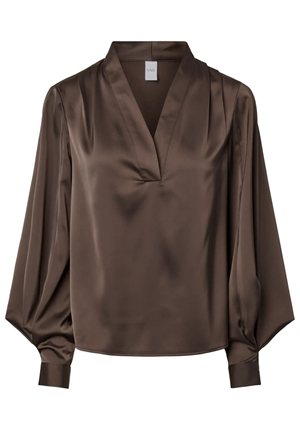 Blusar/Skjortor - Yaspella top - Chocolate brown