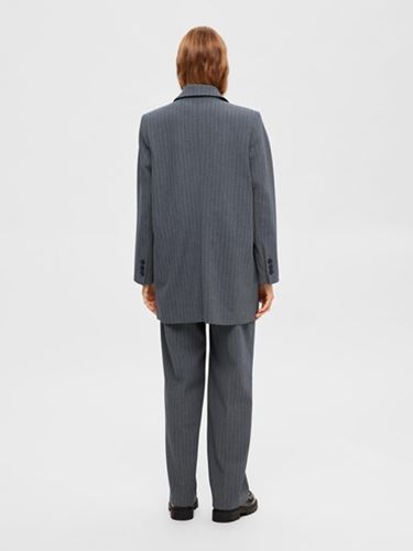 Kavajer - Slfmyla relax blazer mgm stripe – Medium grey
