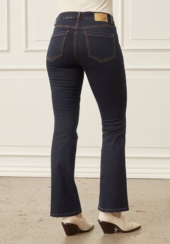 Byxor - Lido flare jeans – Denim blue unwashed