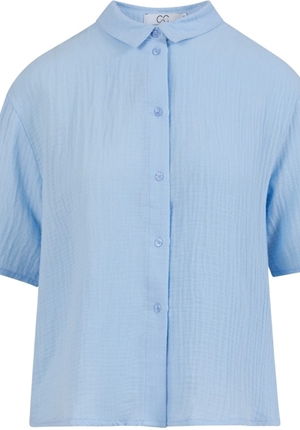 Blusar/Skjortor - CC heart esther short sleeved shirt – Light blue