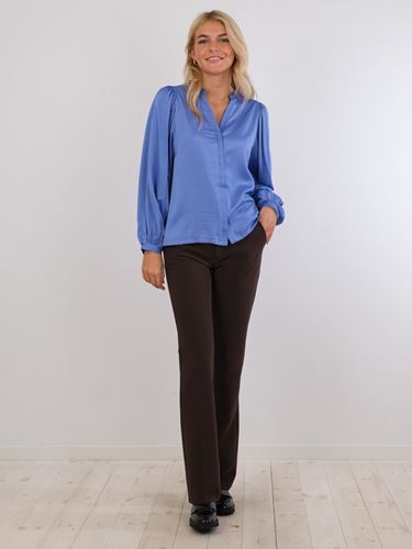 Blusar/Skjortor - Nani satin blouse – blue