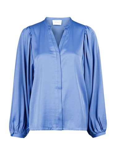 Blusar/Skjortor - Nani satin blouse – blue