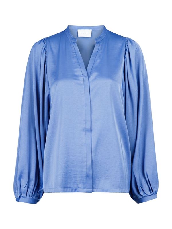 Blusar/Skjortor - Nani satin blouse – blue