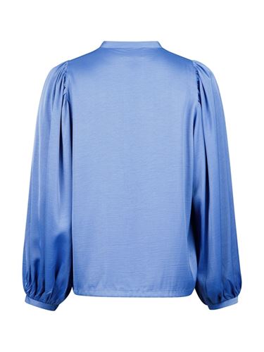 Blusar/Skjortor - Nani satin blouse – blue