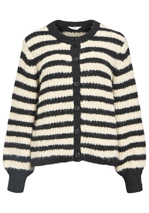 Tröjor/Koftor - Objmilu knit cardigan – Black/sandshell