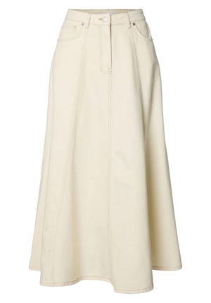 Kjolar - Slftenna long denim skirt – Egret