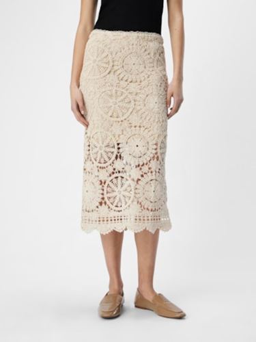 Kjolar - Objpetra knit midi skirt – Sandshell