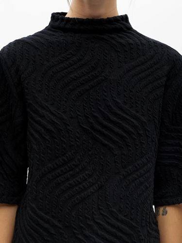 Toppar - Objmeral 2/4 high neck top – Black