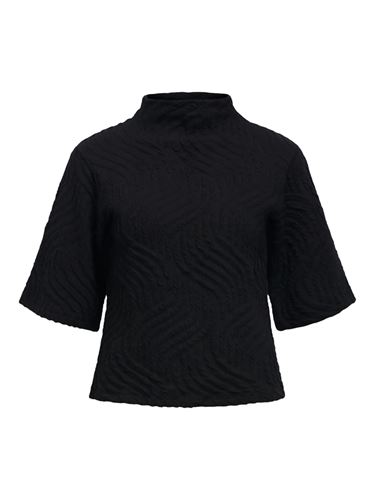 Toppar - Objmeral 2/4 high neck top – Black