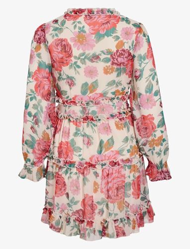 Klänningar - Vimesa short dress – Cloud Dancer/Red