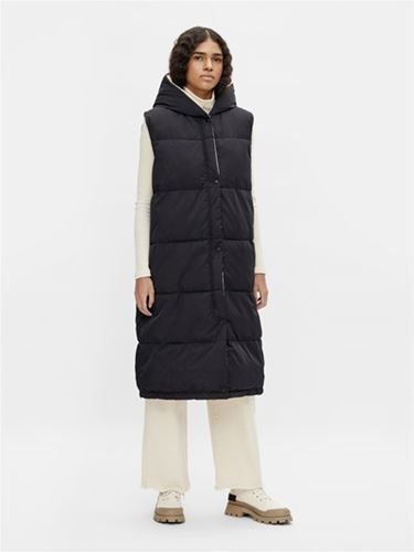 Kavajer/Ytterplagg - Objaria Hoodie Vest – Black Lining Sandshell