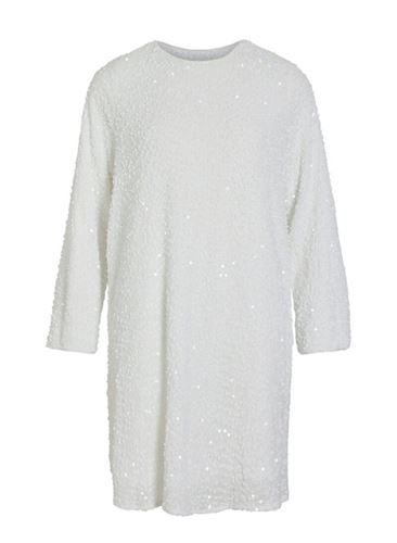 Klänningar - VIARIA L/S O-NECK OPEN BACK DRESS/KA – SNOW WHITE