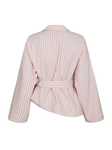 Blusar/Skjortor - Tifuna stripe wrap shirt  – Light pink