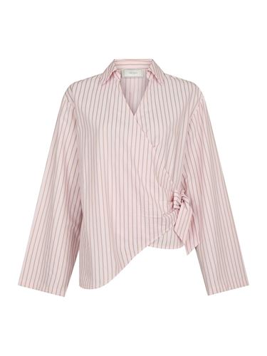 Blusar/Skjortor - Tifuna stripe wrap shirt  – Light pink