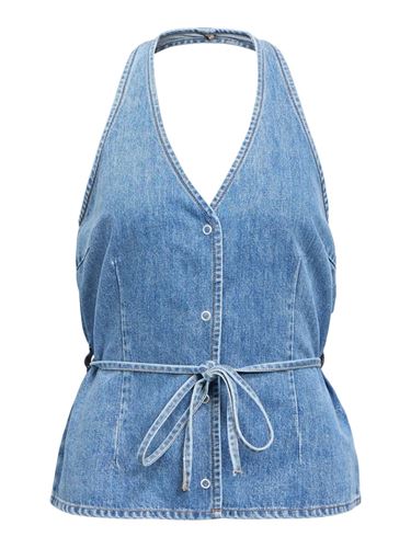 Toppar - Objfulla S/L Re Denim Top - Medium Blue Denim