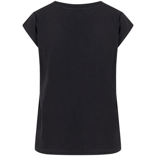 Toppar - Coster monogram tee cap sleeve – Black/black print