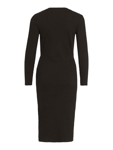 Klänningar / Tunikor - Viribena slit midi dress – Black