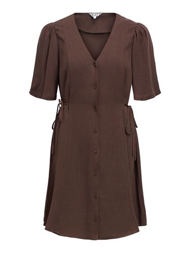 Klänningar - Objsanne Short Dress – Seal Brown