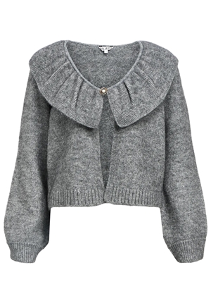 Tröjor/Koftor - Objdenisi knit cardigan – Medium grey melange Tröjor/Koftor - Objdenisi knit cardigan – Medium grey melange