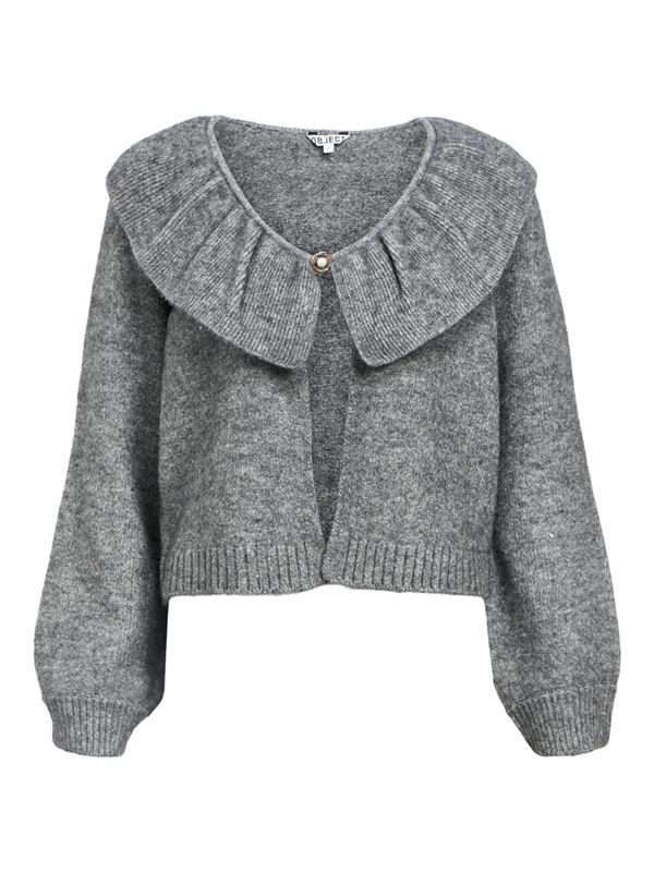 Tröjor/Koftor - Objdenisi knit cardigan – Medium grey melange