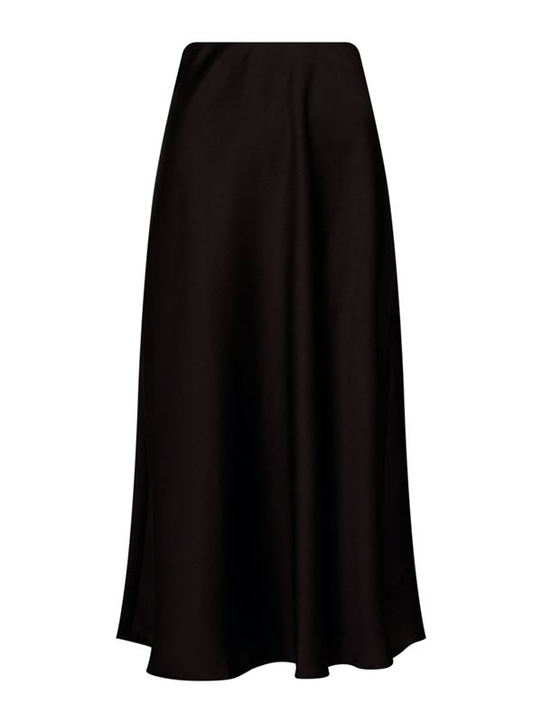 Kjolar - Bovary crepe satin skirt – brown