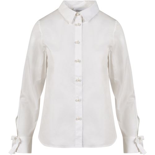 Blusar/Skjortor - Shirt with sleeve detail – White