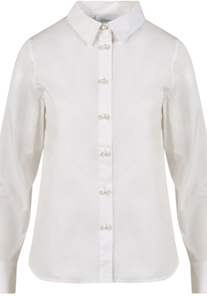 Blusar/Skjortor - Shirt with sleeve detail – White