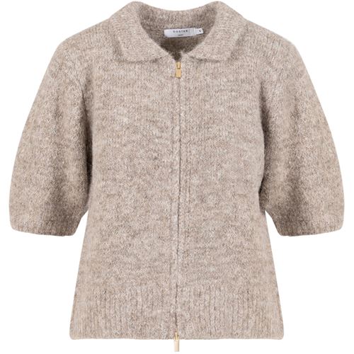 Tröjor/Koftor - Knit with zipper – Sand
