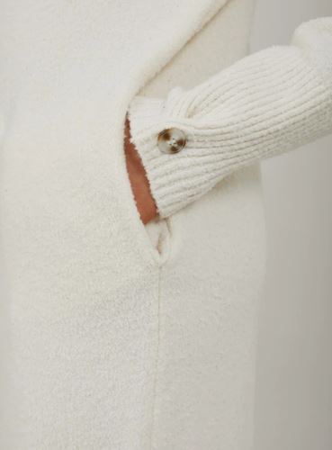 Klänningar&Tunikor - Seawool boucle long knit – Cream
