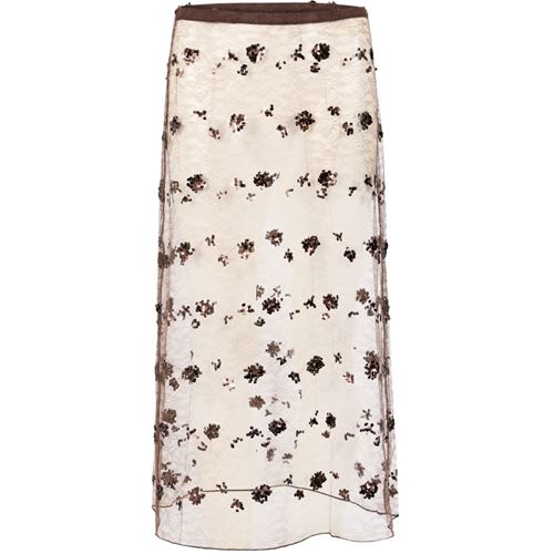 Kjolar - Sequins skirt – Chocolate brown