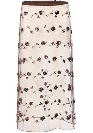 Kjolar - Sequins skirt – Chocolate brown