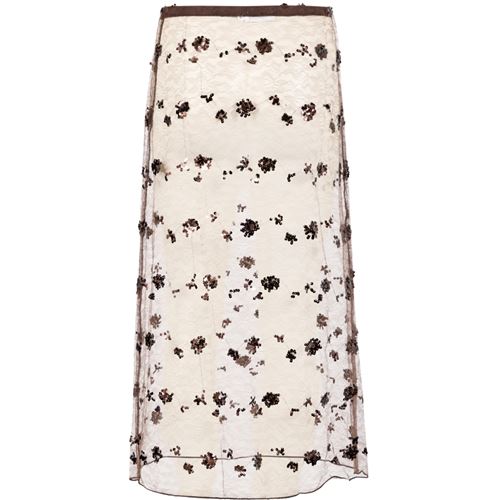 Kjolar - Sequins skirt – Chocolate brown