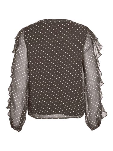 Toppar - Viharley top – Chocolate brown/white dots