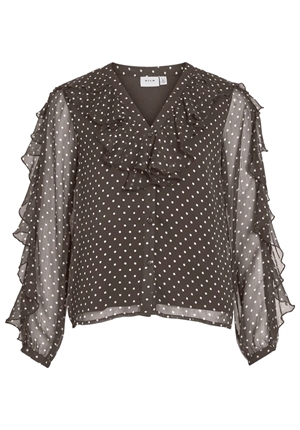 Toppar - Viharley top – Chocolate brown/white dots Toppar - Viharley top – Chocolate brown/white dots