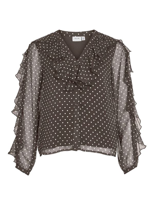 Toppar - Viharley top – Chocolate brown/white dots