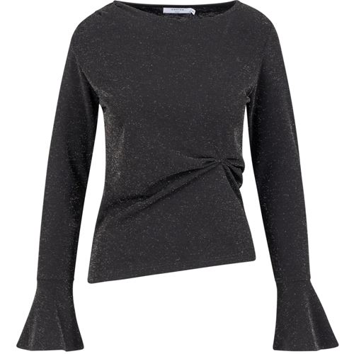 Blusar/Skjortor - Lurex blouse – Black/silver