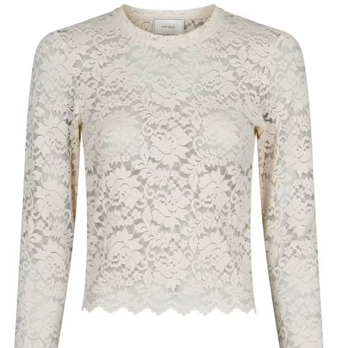 Toppar - Paja lace blouse – creme