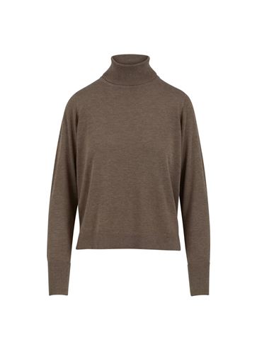 Tröjor - CC Heart julia cashmere roll neck – Light brown
