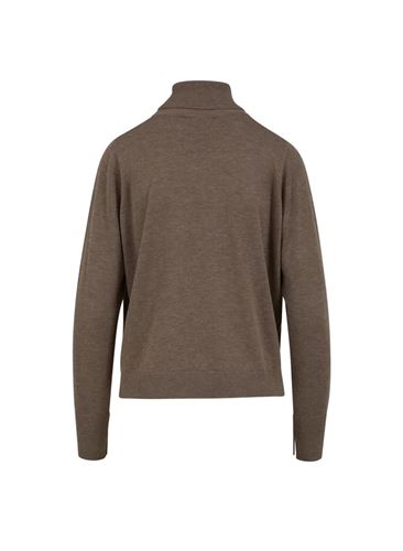 Tröjor - CC Heart julia cashmere roll neck – Light brown