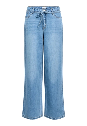 Jeans - Objrosie wide jeans – Light blue denim
