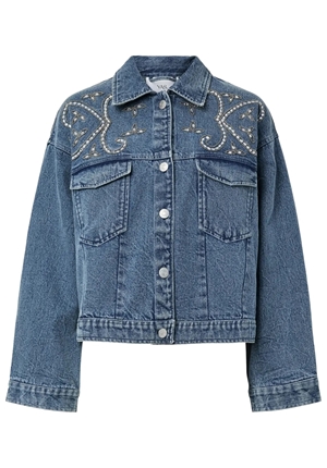 Kavajer/Ytterplagg - Yasvision denim emb jacket – Light blue denim