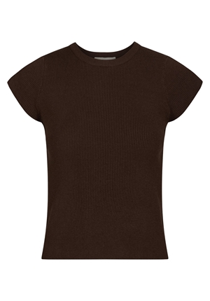 Toppar - Tirra knit tee – Brown